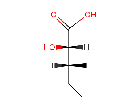 Molecular Structure of 86630-77-5 (Pentanoic acid, 2-hydroxy-3-methyl-, (2S,3R)-)