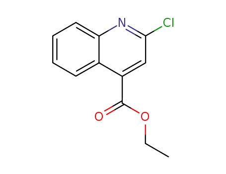 Molecular Structure of 5467-61-8 (4-Quinolinecarboxylic acid, 2-chloro-, ethyl ester)