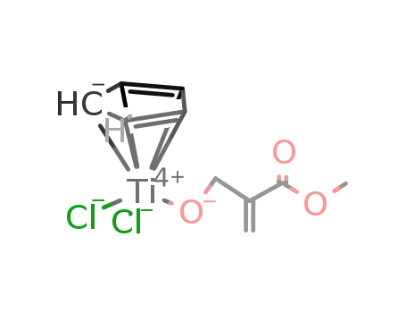(2-carbethoxyprop-2-enoxy)bischloro-η5-cyclopentadienyl titanium(IV)