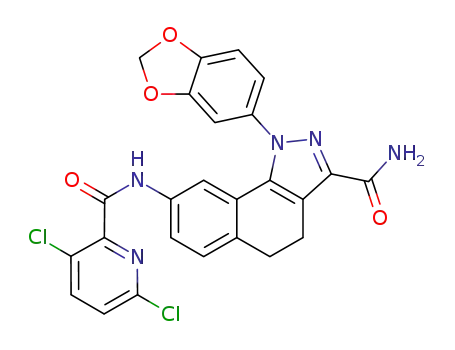 1-(1,3-benzodioxol-5-yl)-8-{[(3,6-dichloropyridin-2-yl)carbonyl]amino}-4,5-dihydro-1H-benzo[g]indazole-3-carboxamide