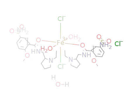 [Fe(chloride)2(2-methoxy-5-sulphamoyl-N-((1-ethylpyrrolidin-2-yl)methyl)benzamide)2(water)2](chloride)*(water)