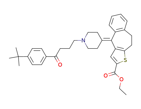 Ethyl {4-{1-[4-(4-t-butylphenyl)-4-oxobutyl]piperidin-4-ylidene}-9,10-dihydro-4H-1-thiabenzo[f]azulen-2-yl}carboxylate