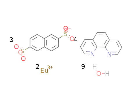 Eu2(1,10-phenanthroline)4(2,6-naphthalenedisulfonate)3(H2O)2*7H2O