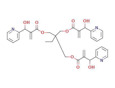 2-ethyl-2-(((2-(hydroxy(pyridin-2-yl)methyl)acryloyl)oxy)-methyl)propane-1,3-diyl bis(2-(hydroxy(pyridin-2-yl)methyl)acrylate)