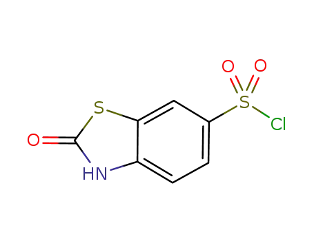 Molecular Structure of 62425-99-4 (6-Benzothiazolesulfonylchloride,2,3-dihydro-2-oxo-(9CI))
