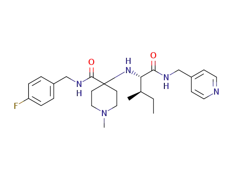 N-(4-fluorobenzyl)-1-methyl-4-(((2S,3R)-3-methyl-1-oxo-1-((pyridin-4-ylmethyl)amino)pentan-2-yl)amino)piperidine-4-carboxamide