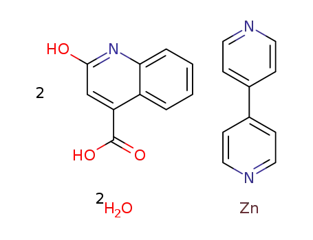 {Zn(2-hydroxyquinoline-4-carboxylic acid)2(4,4'-bipyridine)*2(H2O)}