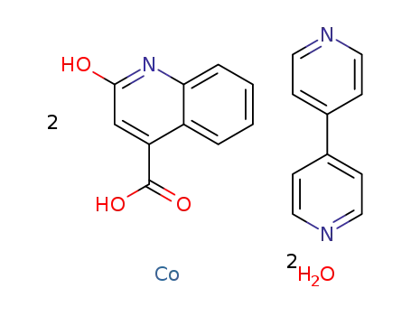 {Co(2-hydroxyquinoline-4-carboxylic acid)2(4,4'-bipyridine)*2(H2O)}