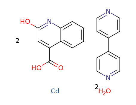 {Cd(2-hydroxyquinoline-4-carboxylic acid)2(4,4'-bipyridine)*2(H2O)}