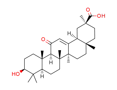 Molecular Structure of 1449-05-4 (18alpha-Glycyrrhetinic acid)
