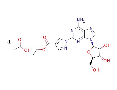 ethyl 1-{9-[(4S,2R,3R,5R)-3,4-dihydroxy-5-(hydroxymethyl)oxolan-2-yl]-6-aminopurin-2-yl}pyrazole-4-carboxylate acetate salt