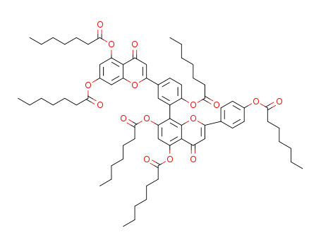 2-(3-(5,7-bis(heptanoyloxy)-2-(4-(heptanoyloxy)phenyl)-4-oxo-4H-chromen-8-yl)-4-(heptanoyloxy)phenyl)-4-oxo-4H-chromene-5,7-diyl diheptanoate