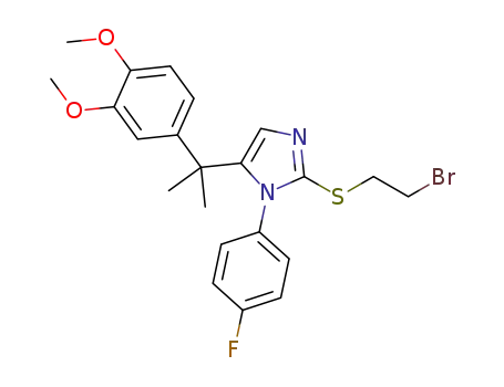 2-((2-bromoethyl)thio)-5-(2-(3,4-dimethoxyphenyl)propan-2-yl)-1-(4-fluorophenyl)-1H-imidazole