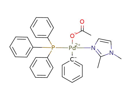 [(phenyl)Pd(triphenylphosphine)(OAc)(1,2-dimethyl-1H-imidazole)]