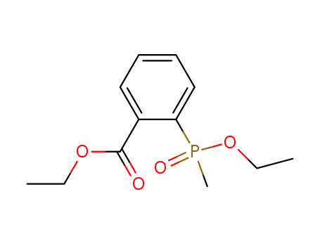 Molecular Structure of 57020-81-2 (Benzoic acid, 2-(ethoxymethylphosphinyl)-, ethyl ester)