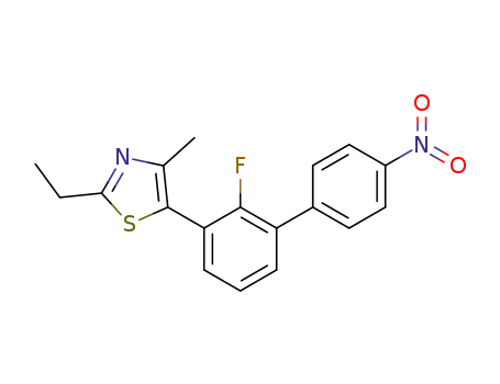 2-ethyl-5-(2-fluoro-4′-nitro-[1,1′-biphenyl]-3-yl)-4-methylthiazole