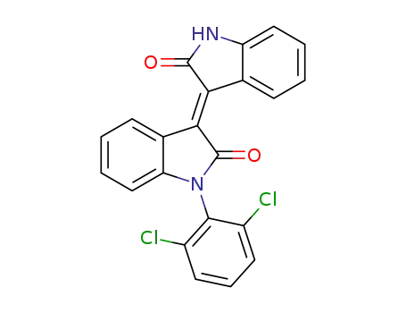 (E)-1-(2,6-dichlorophenyl)-[3,3'-biindolinylidene]-2,2'-dione