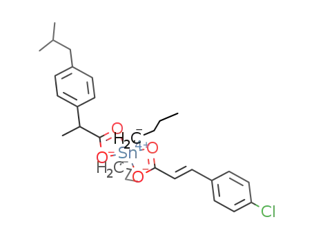 (E,Z)-dibutyl((2-(4-isobutylphenyl)propanoyl)oxy)stannyl 3-(4-chlorophenyl)acrylate