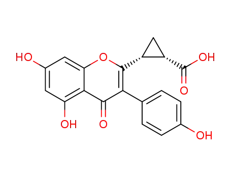 2-[5,7-dihydroxy-3-(4-hydroxyphenyl)-4-oxo-4H-chromen-2-yl]cyclopropanecarboxylic acid