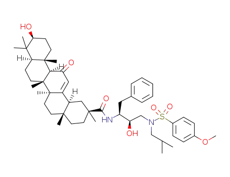 (2S,4aS,6aS,6bR,8aR,10S,12aS,12bR,14bS)-10-hydroxy-N-((2S,3R)-3-hydroxy-4-(N-isobutyl-4-methoxyphenylsulfonamido)-1-phenylbutan-2-yl)-2,4a,6a,6b,9,9,12a-heptamethyl-13-oxo-1,2,3,4,4a,5,6,6a,6b,7,8,8a,9,10,11,12,12a,12b,13,14b-icosahydropicene-2-carboxamide
