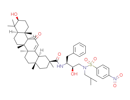 (2S,4aS,6aS,6bR,8aR,10S,12aS,12bR,14bS)-10-hydroxy-N-((2S,3R)-3-hydroxy-4-(N-isobutyl-4-nitrophenylsulfonamido)-1-phenylbutan-2-yl)-2,4a,6a,6b,9,9,12a-heptamethyl-13-oxo-1,2,3,4,4a,5,6,6a,6b,7,8,8a,9,10,11,12,12a,12b,13,14b-icosahydropicene-2-carboxamide