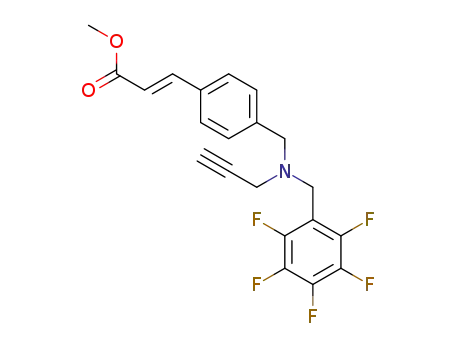 methyl (E)-3-(4-((((perfluorophenyl)methyl)(prop–2–yn–1–yl)amino)methyl)phenyl)acrylate