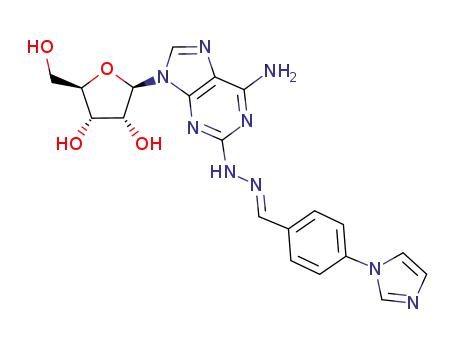 (2R,3R,4S,5R)-2-(2-(2-((E)-4-(1H-imidazole-1-yl)benzylidene)hydrazineyl)-6-amino-9H-purin-9-yl)-5-(hydroxymethyl)tetrahydrofuran-3,4-diol