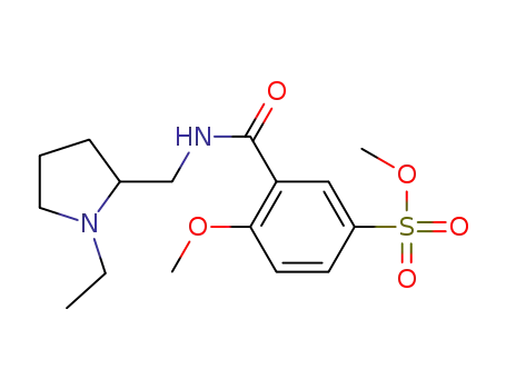ethyl 4-methoxy-3-(((1-methylpyrrolidin-2-yl)methyl)carbamoyl)benzenesulfonate