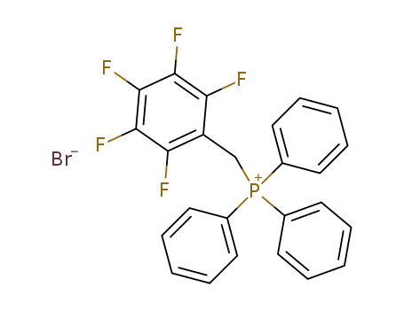 Molecular Structure of 13509-91-6 (Phosphonium, [(pentafluorophenyl)methyl]triphenyl-, bromide)