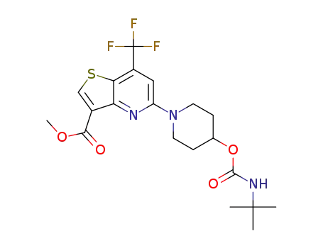 methyl 5-(4-((tert-butylcarbamoyl)oxy)piperidin-1-yl)-7-(trifluoromethyl)thieno[3,2-b]pyridine-3-carboxylate