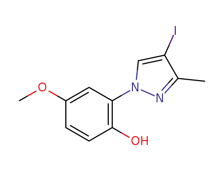 2-(4-iodo-3-methyl-1H-pyrazol-1-yl)-4-methoxyphenol