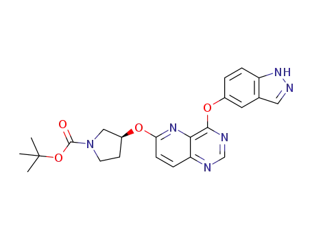 (S)-tert-butyl 3-((4-((1H-indazol-5-yl)oxy)pyrido[3,2-d]pyrimidin-6-yl)oxy)pyrrolidine-1-carboxylate