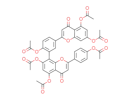 Molecular Structure of 17482-37-0 (amentoflavone hexaacetate)