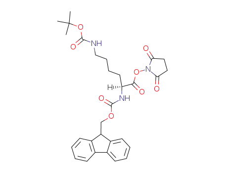 2,5-dioxopyrrolidin-1-yl N2-(((9H-fluoren-9-yl)methoxy)carbonyl)-N6-(tert-butoxycarbonyl)-L-lysinate