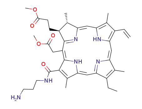 3-[(4Z,10Z,15Z,19Z)-(2S,3S)-18-(3-Amino-propylcarbamoyl)-13-ethyl-20-methoxycarbonylmethyl-3,7,12,17-tetramethyl-8-vinyl-2,3,22,24-tetrahydro-porphin-2-yl]-propionic acid methyl ester