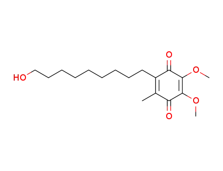 Molecular Structure of 77712-32-4 (2,5-Cyclohexadiene-1,4-dione,
2-(9-hydroxynonyl)-5,6-dimethoxy-3-methyl-)