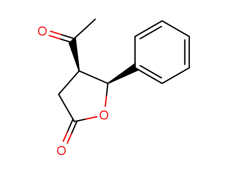 2(3H)-Furanone, 4-acetyldihydro-5-phenyl-, cis-