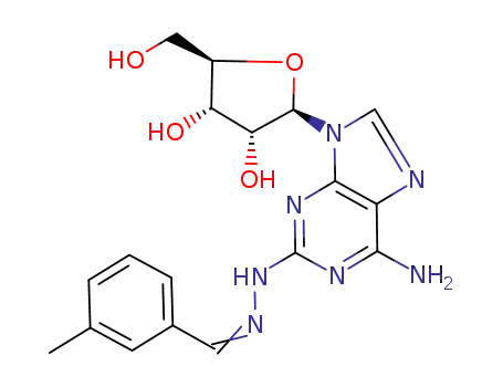 (2R,3R,4S,5R)-2-(6-Amino-2-{N'-[1-m-tolyl-meth-(Z)-ylidene]-hydrazino}-purin-9-yl)-5-hydroxymethyl-tetrahydro-furan-3,4-diol