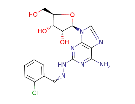 (2R,3R,4S,5R)-2-(6-Amino-2-{N'-[1-(2-chloro-phenyl)-meth-(Z)-ylidene]-hydrazino}-purin-9-yl)-5-hydroxymethyl-tetrahydro-furan-3,4-diol