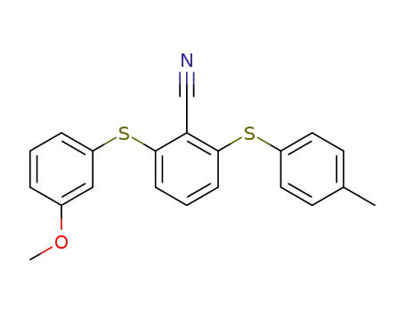 2-(3-Methoxy-phenylsulfanyl)-6-p-tolylsulfanyl-benzonitrile