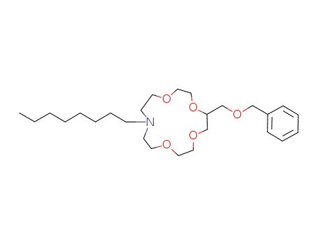 N-octyl-8-benzyloxymethyl-4,7,10,13-tetraoxa-1-azacyclopentadecane