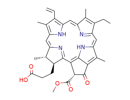 3-Phorbinepropanoicacid, 9-ethenyl-14-ethyl-21-(methoxycarbonyl)-4,8,13,18-tetramethyl-20-oxo-,(3S,4S,21R)-