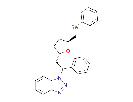 1-[1-Phenyl-2-((2S,5S)-5-phenylselanylmethyl-tetrahydro-furan-2-yl)-ethyl]-1H-benzotriazole