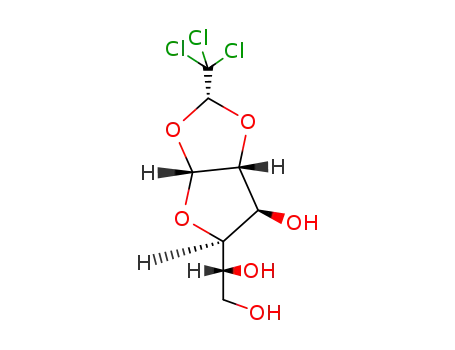 Molecular Structure of 15879-93-3 (a-D-Glucofuranose,1,2-O-[(1R)-2,2,2-trichloroethylidene]-)