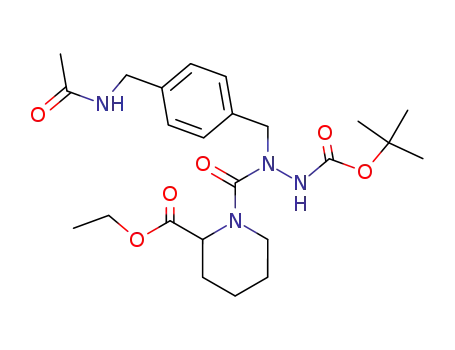 ethyl 1-{[1-{4-[(acetylamino)methyl]benzyl}-2-(tert-butoxycarbonyl)hydrazino]carbonyl}-2-piperidinecarboxylate