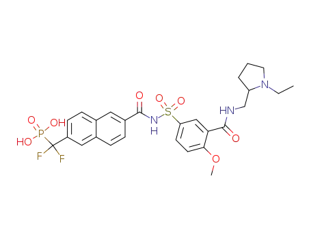 [(6-{3-[(1-ethyl-pyrrolidin-2-ylmethyl)-carbamoyl]-4-methoxy-benzenesulfonylaminocarbonyl}-naphthalen-2-yl)-difluoro-methyl]-phosphonic acid