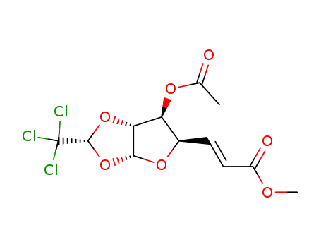 methyl 3-O-acetyl-5,6-dideoxy-(R)-1,2-O-trichloroethylidene-α-D-xylo-hept-5(E)-eno-1,4-furanouronate