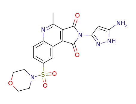 2-(5-amino-1H-pyrazol-3-yl)-4-methyl-8-(morpholine-4-sulfonyl)-pyrrolo[3,4-c]quinoline-1,3-dione