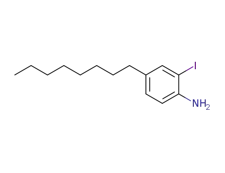 Molecular Structure of 876290-12-9 (Benzenamine, 2-iodo-4-octyl-)