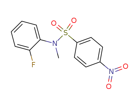 Molecular Structure of 900537-29-3 (Benzenesulfonamide, N-(2-fluorophenyl)-N-methyl-4-nitro-)